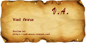 Vad Anna névjegykártya